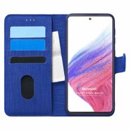 Microsonic Samsung Galaxy A53 5G Fabric Book Wallet Lacivert Kılıf