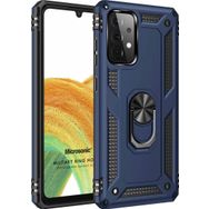 Microsonic Samsung Galaxy A53 5G Military Ring Holder Lacivert Kılıf