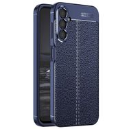 Microsonic Samsung Galaxy A54 Deri Dokulu Silikon Lacivert Kılıf