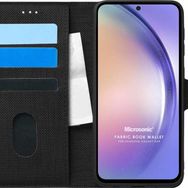 Microsonic Samsung Galaxy A54 Fabric Book Wallet Siyah Kılıf