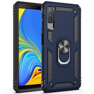 Microsonic Samsung Galaxy A7 2018 Military Ring Holder Lacivert Kılıf