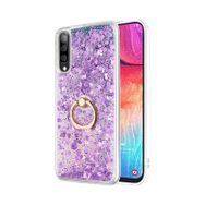 Microsonic Samsung Galaxy A70 Glitter Liquid Holder Gold Kılıf
