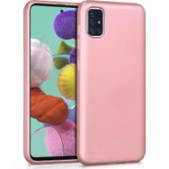 Microsonic Samsung Galaxy A71 Matte Silicone Rose Gold Kılıf