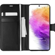 Microsonic Samsung Galaxy A73 5G Delux Leather Wallet Siyah Kılıf