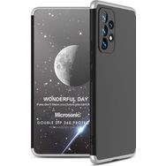 Microsonic Samsung Galaxy A73 5G Double Dip 360 Protective Siyah Gri Kılıf