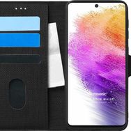 Microsonic Samsung Galaxy A73 5G Fabric Book Wallet Siyah Kılıf