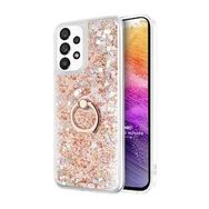 Microsonic Samsung Galaxy A73 5G Glitter Liquid Holder Gold Cep Telefonu Kılıfı