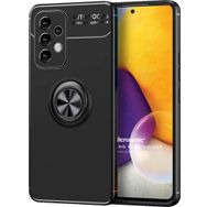 Microsonic Samsung Galaxy A73 5G Kickstand Ring Holder Siyah Kılıf