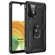 Microsonic Samsung Galaxy A73 5G Military Ring Holder Siyah Kılıf