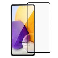 Microsonic Samsung Galaxy A73 5G Tam Kaplayan Temperli Siyah Cam Ekran Koruyucu
