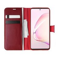 Microsonic Samsung Galaxy A81 Delux Leather Wallet Kırmızı Kılıf