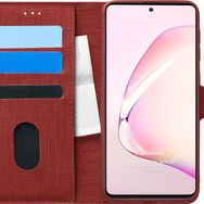 Microsonic Samsung Galaxy A81 Fabric Book Wallet Kırmızı Kılıf