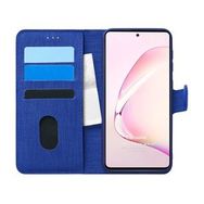 Microsonic Samsung Galaxy A81 Fabric Book Wallet Lacivert Kılıf