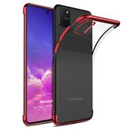 Microsonic Samsung Galaxy A91 Skyfall Transparent Clear Kırmızı Kılıf