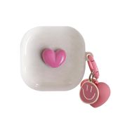 Microsonic Samsung Galaxy Buds Pro Süslü Kalp Desenli Pembe Kılıf