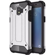 Microsonic Samsung Galaxy Grand Prime Pro Rugged Armor Gümüş Kılıf