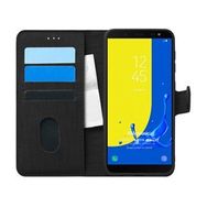 Microsonic Samsung Galaxy J6 Fabric Book Wallet Siyah Kılıf