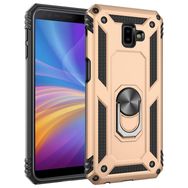 Microsonic Samsung Galaxy J6 Plus Military Ring Holder Gold Kılıf