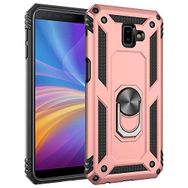 Microsonic Samsung Galaxy J6 Plus Military Ring Holder Rose Gold Kılıf