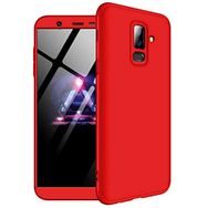 Microsonic Samsung Galaxy J8 Double Dip 360 Protective Kırmızı Kılıf