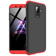 Microsonic Samsung Galaxy J8 Double Dip 360 Protective Siyah Kırmızı Kılıf