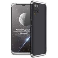 Microsonic Samsung Galaxy M12 Double Dip 360 Protective Siyah Gri Kılıf