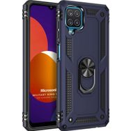 Microsonic Samsung Galaxy M12 Military Ring Holder Lacivert Kılıf