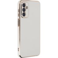 Microsonic Samsung Galaxy M13 Olive Plated Beyaz Cep Telefonu Kılıfı