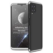 Microsonic Samsung Galaxy M22 Double Dip 360 Protective Siyah Gri Kılıf
