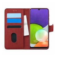 Microsonic Samsung Galaxy M22 Fabric Book Wallet Kılıf