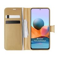 Microsonic Samsung Galaxy M23 Delux Leather Wallet Gold Cep Telefonu Kılıfı