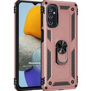 Microsonic Samsung Galaxy M23 Military Ring Holder Rose Gold Cep Telefonu Kılıfı