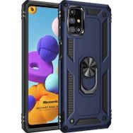 Microsonic Samsung Galaxy M31S Military Ring Lacivert Kılıf