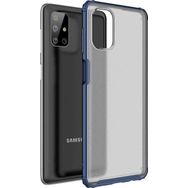Microsonic Samsung Galaxy M51 Frosted Frame Lacivert Kılıf
