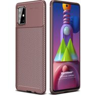 Microsonic Samsung Galaxy M51 Legion Series Kahverengi Kılıf