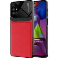 Microsonic Samsung Galaxy M51 Uniq Leather Kırmızı Kılıf