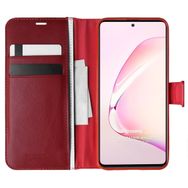 Microsonic Samsung Galaxy Note 10 Lite Delux Leather Wallet Kırmızı Kılıf