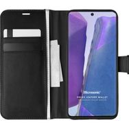 Microsonic Samsung Galaxy Note 20 Delux Leather Wallet Siyah Kılıf