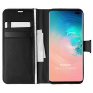 Microsonic Samsung Galaxy S10 Plus Delux Leather Wallet Siyah Kılıf