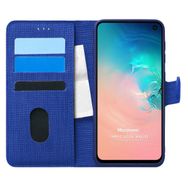 Microsonic Samsung Galaxy S10E Fabric Book Wallet Lacivert Kılıf