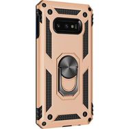 Microsonic Samsung Galaxy S10e Military Ring Holder Gold Kılıf