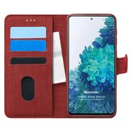 Microsonic Samsung Galaxy S20 FE Fabric Book Wallet Kırmızı Cep Telefonu Kılıf