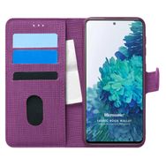 Microsonic Samsung Galaxy S20 FE Fabric Book Wallet Mor Cep Telefonu Kılıf