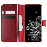 Microsonic Samsung Galaxy S20 Ultra Delux Leather Wallet Kırmızı Cep Telefonu Kılıfı