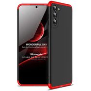 Microsonic Samsung Galaxy S21 Double Dip 360 Protective Siyah Kırmızı Kılıf