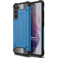 Microsonic Samsung Galaxy S21 FE Rugged Armor Mavi Cep Telefonu Kılıfı