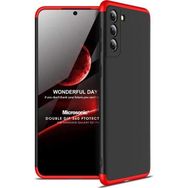 Microsonic Samsung Galaxy S21 Plus Double Dip 360 Protective Siyah Kırmızı Kılıf