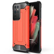 Microsonic Samsung Galaxy S21 Ultra Rugged Armor Kırmızı Cep Telefonu Kılıfı