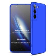 Microsonic Samsung Galaxy S22 Plus Double Dip 360 Protective Mavi Cep Telefonu Kılıfı