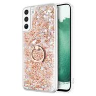 Microsonic Samsung Galaxy S22 Plus Glitter Liquid Holder Gold Cep Telefonu Kılıfı